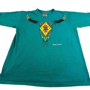 Vintage Dallas Texas Bull T-Shirt - Size Large - USA Made